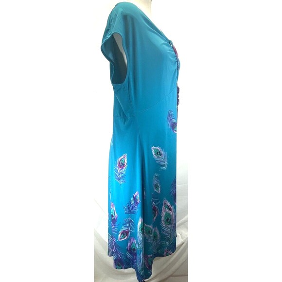 Seventh Avenue Dress Womens Size XL Empire Waist A-Line Stretch Asymmetrical Hem - Picture 4 of 10